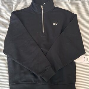 ALO accolade 1/4 zip pullover black